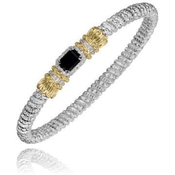 Vahan 14k Gold & Sterling Silver Black Onyx Bracelet